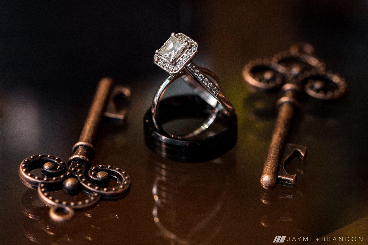Wedding Rings with Keys as Favors