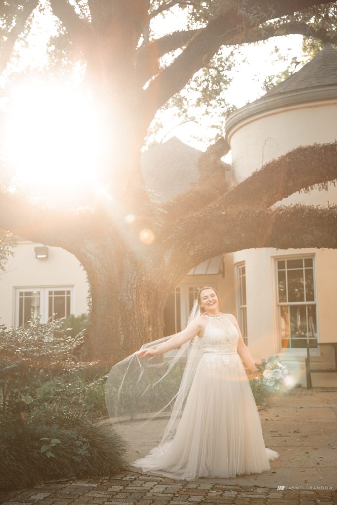 Fun Bridal Portraits with sunflare