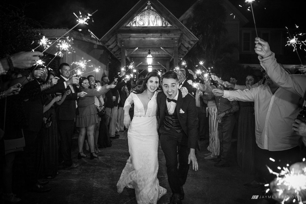 Sparkler Exit Sunny Meade Wedding and Reception